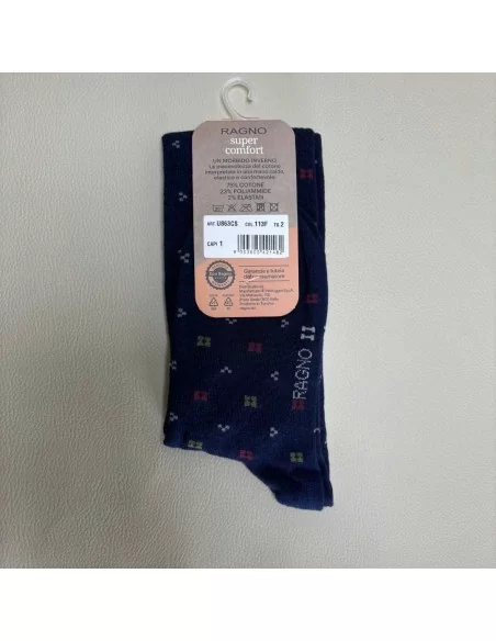 Calzini Lunghi da uomo Ragno art. U863CS caldo cotone geometrico