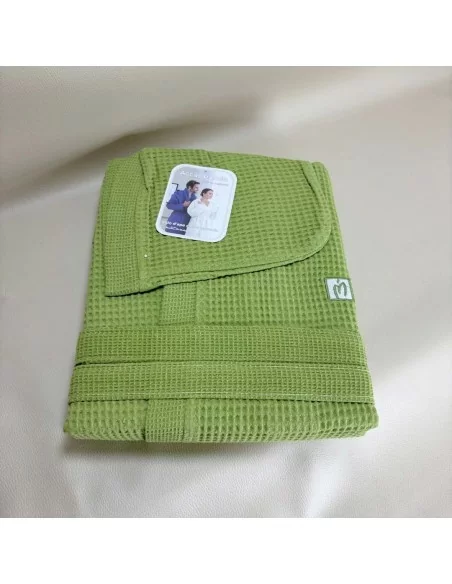 Accappatoio Personalizzato Verde Nido d'ape Marta Marzotto Cotone